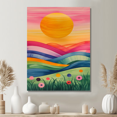 Sunrise Color Prairies In Summer I - Landscapes Metal Decor, Prairies Metal Print