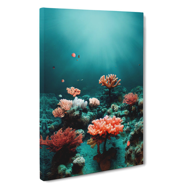 The Coral Reef - Wrapped Canvas, 76cm H x 50cm W x 3cm D