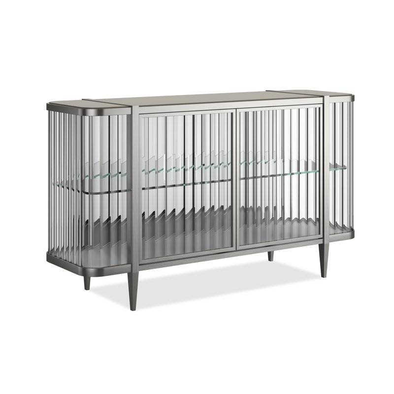 Stop And Stare 59'' W Sideboard, Silver