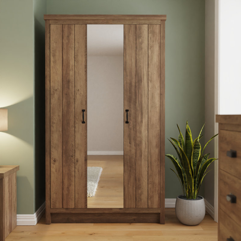 Manufactured Wood Wardrobe, Natural Oak