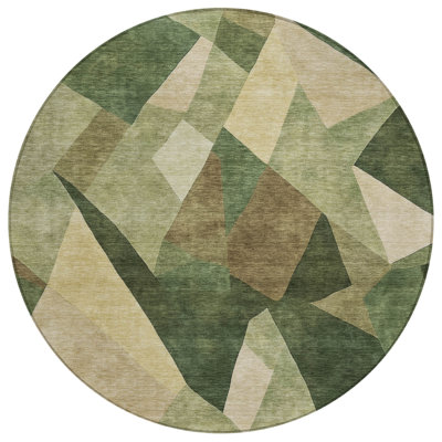 Machine Washable Indoor/Outdoor Jourdan ACN2374 Abstract Rug