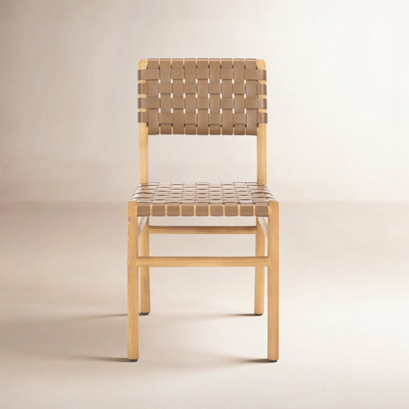 Jeremiah Woven Leather Dining Chair, Brown