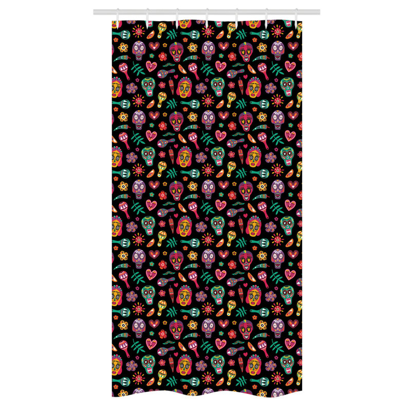 Mohnton Geometric Shower Curtain with Hooks Included, 36" W x 72" L