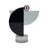 Sleek Modern Decorative Object in Glass and Crystal with Intersecting Semicircles and Metal Sphere on Round Base-1444335758