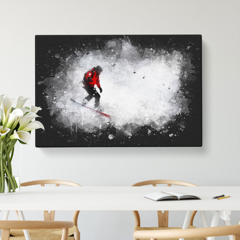 Snowboarding - Wrapped Canvas, 35cm H x 50cm W x 3cm D