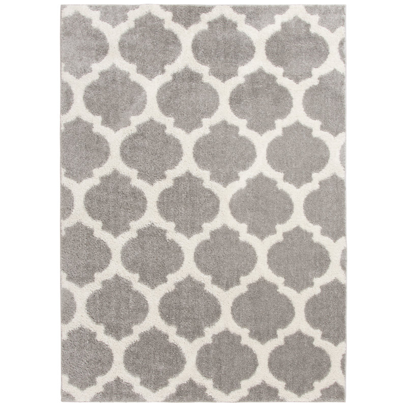 Tapis gris clair Sanya, Gris clair, 5' x 7'