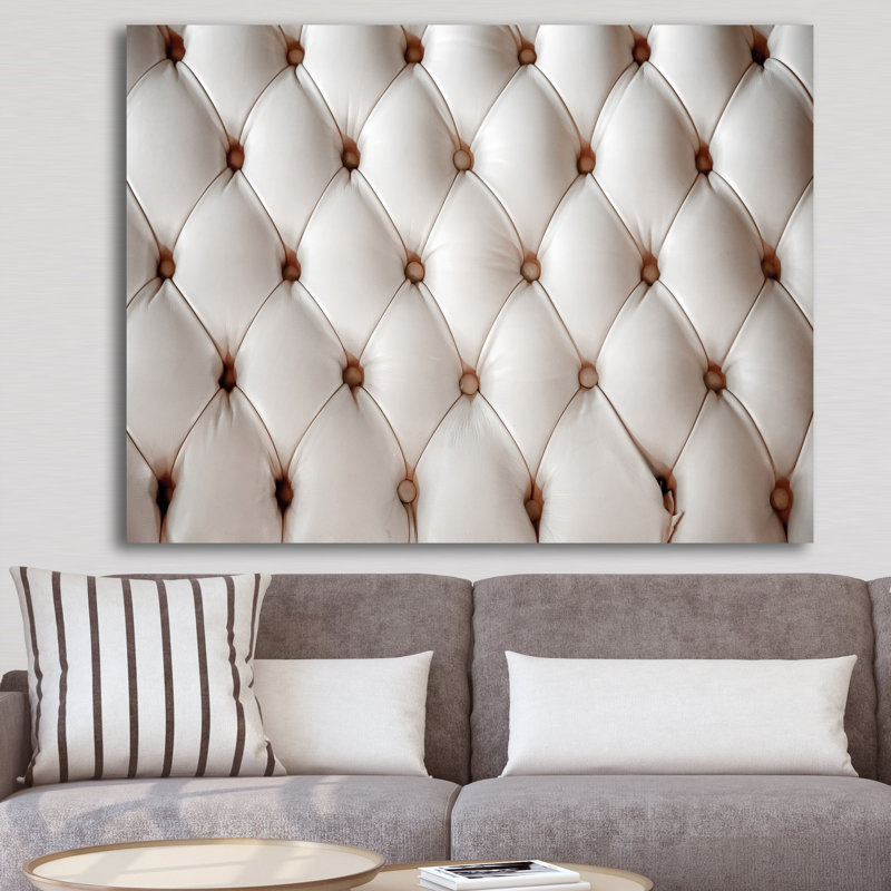 « Canapé en cuir en forme de losange », impression sur toile, H 36 po x l 46 po x 1,5 po