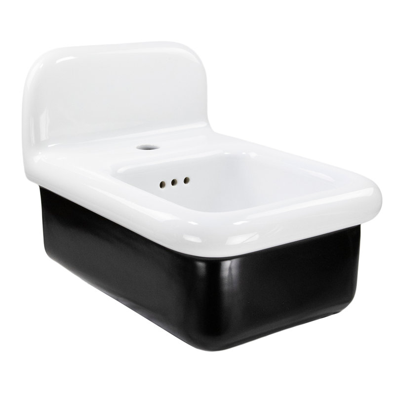 Victorian 17.91'' L Bathroom Sink, Black