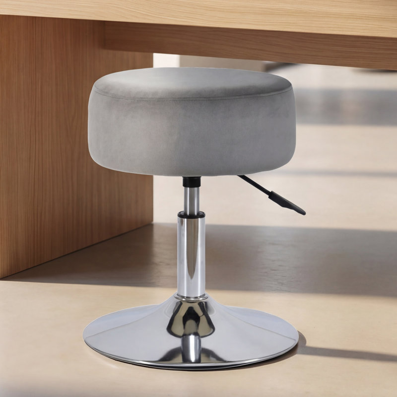 Crofford Iron Accent Stool, Grey