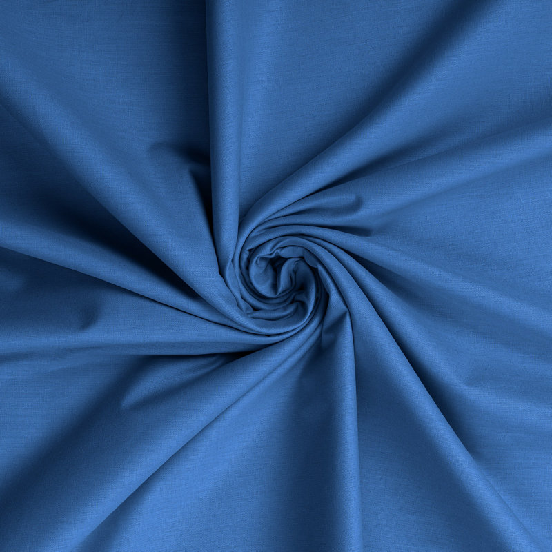 Premium Ranforce Single Small Fitted Sheet, 39 x 75 + 12 Deep Pocket, 100% Cotton, 155 Thread Count | Soft Blue Color, Machine Washable at 86°F | Perfect for Comfort and Durability in Your Bedroom