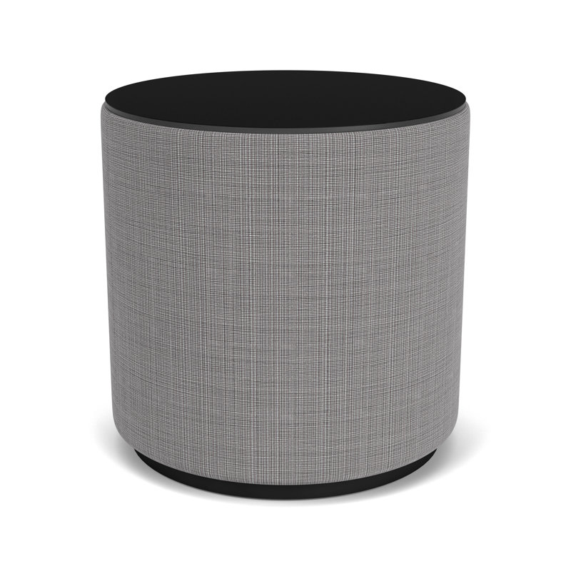 Table de réception avec plateau en stratifié Darsey, Noir; gris chambray, 20", Nuit noire