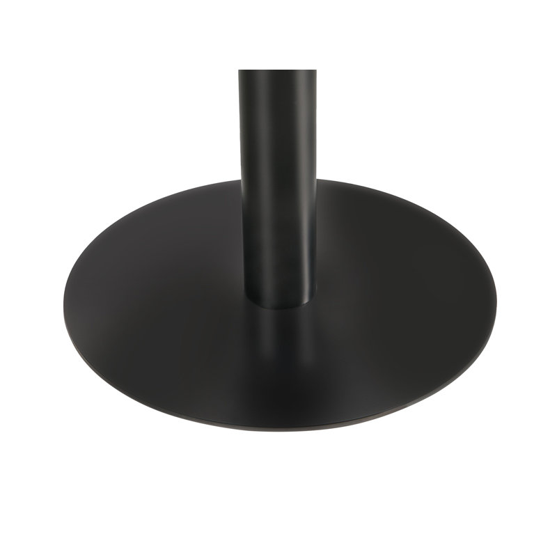Banerjee Pedestal End Table, Black,  Dark Brown