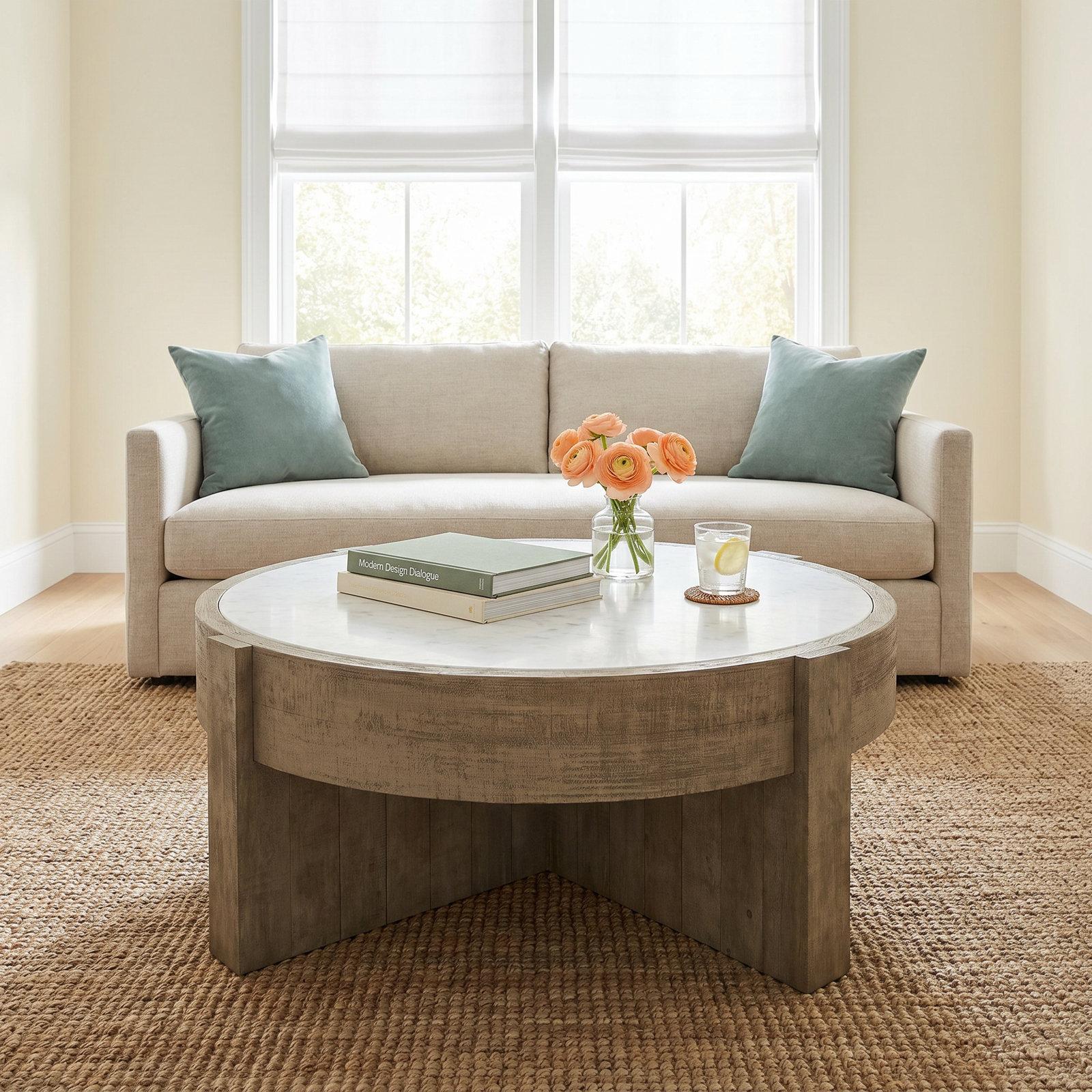 Zakri 52" Pine Coffee Table