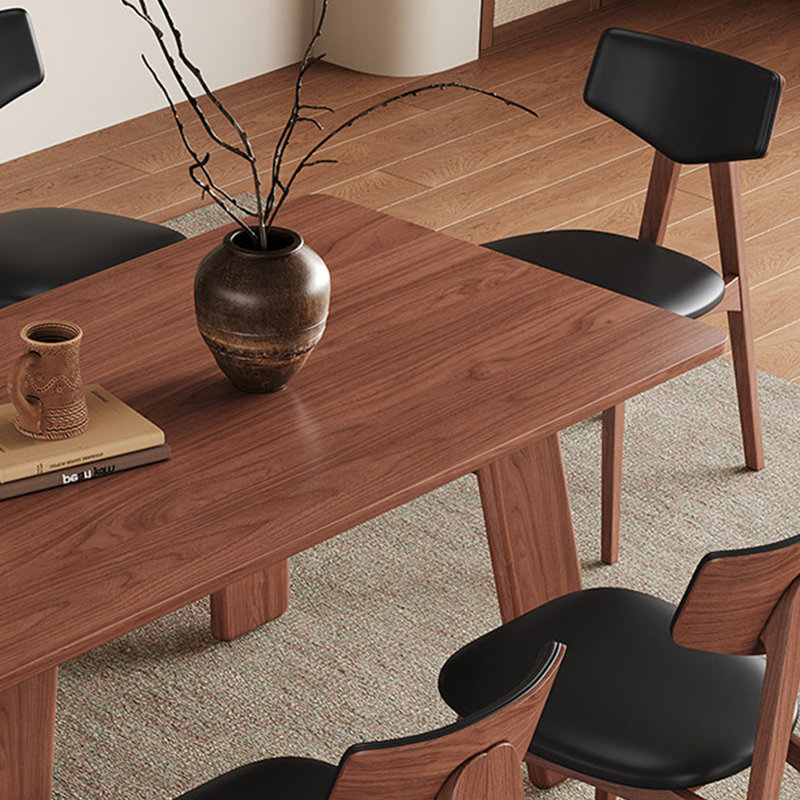 Table de salle à manger haut de gamme et minimaliste, H 29,52 po x l 62,99 po x P 31,49 po, 7 pièces : table, 6 chaises