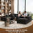 137" Comfy Cloud Couch, Modular U Shaped Sectional Sofa With Chaise And Ottoman-472686442