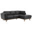 Ugo 59'' Genuine Leather Right Hand Facing Sofa & Chaise