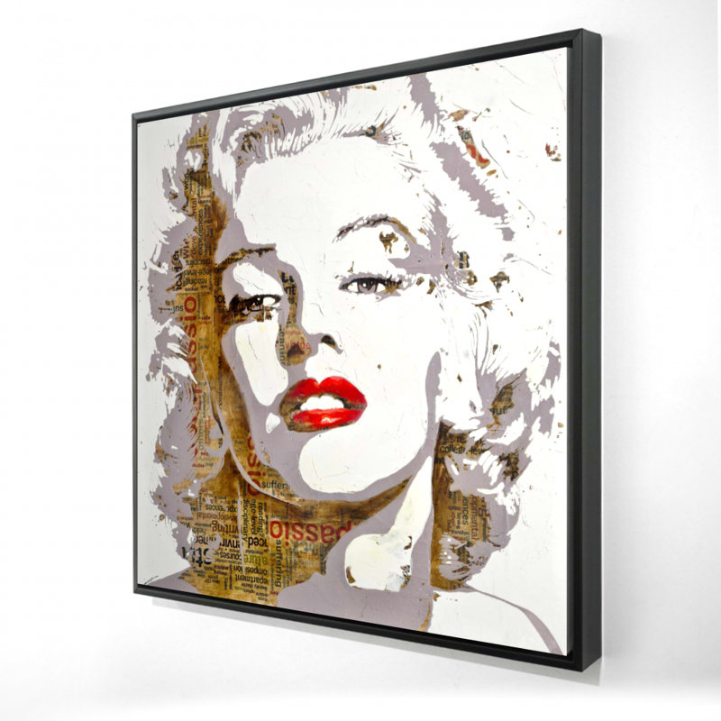 Marilyn Monroe Typography  Livingroom Framed Canvas Decor