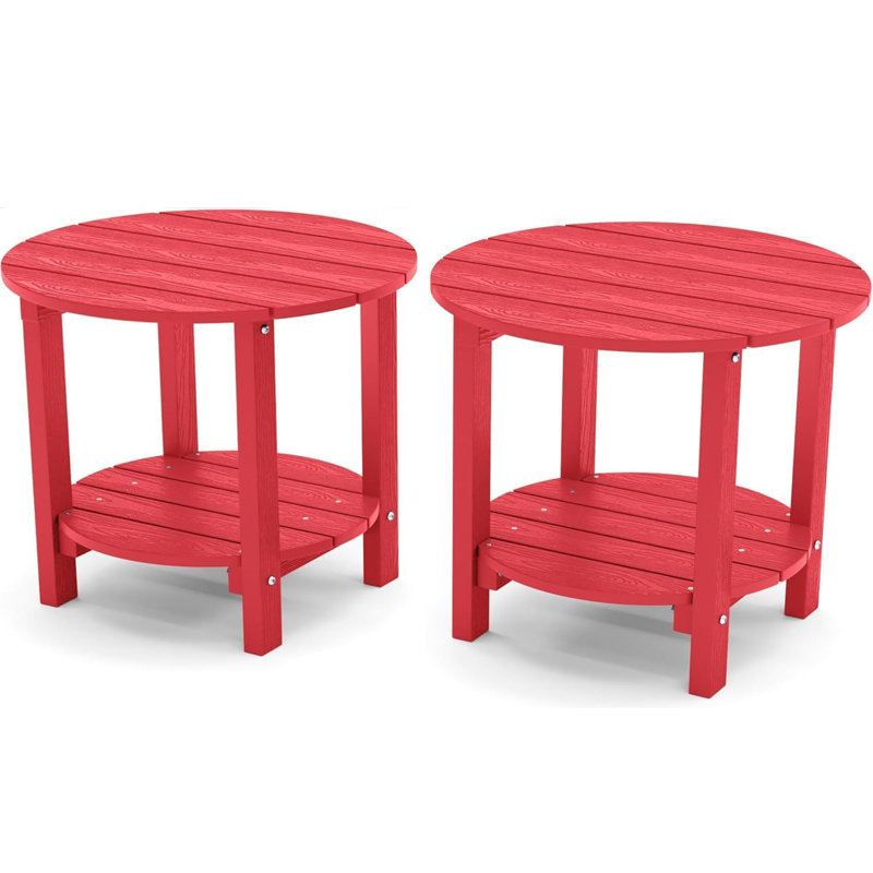 Ensemble de 2 tables d'appoint Classic Classic, Rouge