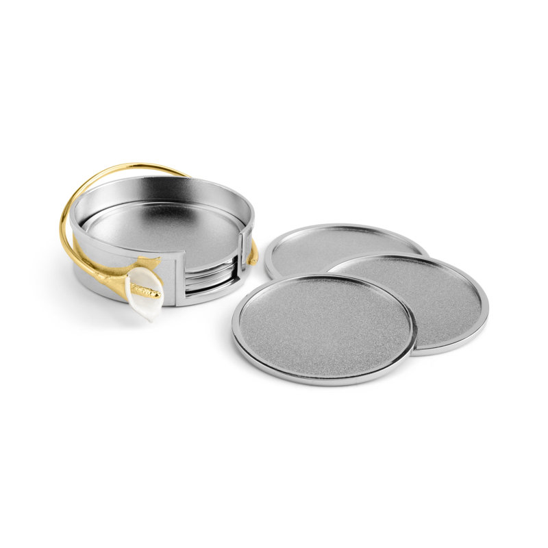 Calla Lily Coaster Set With Holder