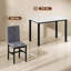 Ensemble repas 5 pièces avec chaises rembourrées en velours Janece-1562030252