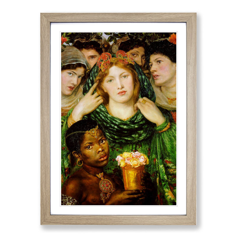 The Beloved by Dante Gabriel Rossetti - Picture Frame Painting, Oak Framed, 65cm H x 48cm W x 2cm D