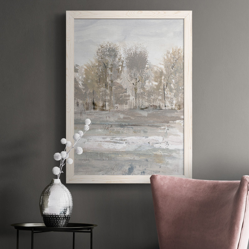 Alick Meadow's Edge I, reproduction d'art sur toile, Cadre blanc, H 37,5 po x l 27,5 po x P 1 po