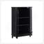 Armoire de salle de bain noire en coin avec tablette réglable-129460132