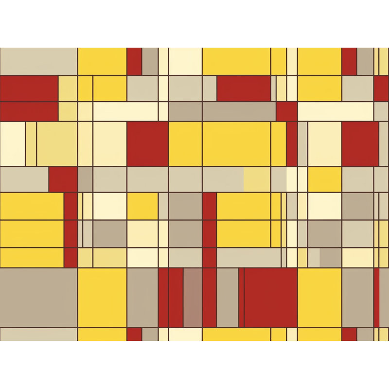 Tapis de salle de bain Mondrian, H 84 po x l 70 po