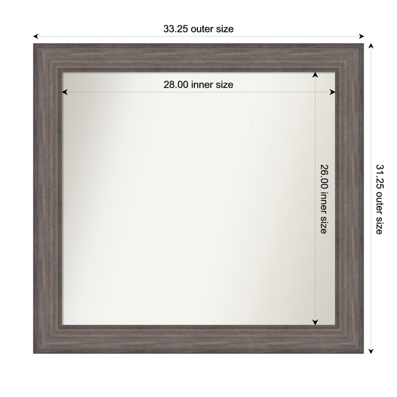 Miroir Hannaley, Rectangle, 31,25 po x 33,25 po