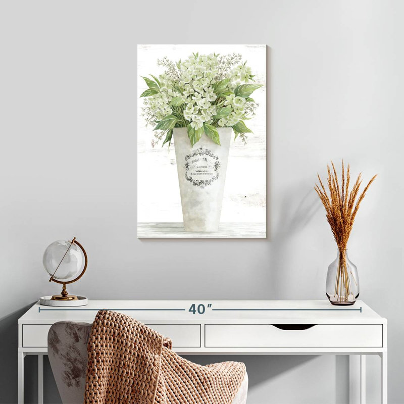 Les Fleurs Hortensia, H 24 po x l 16 po