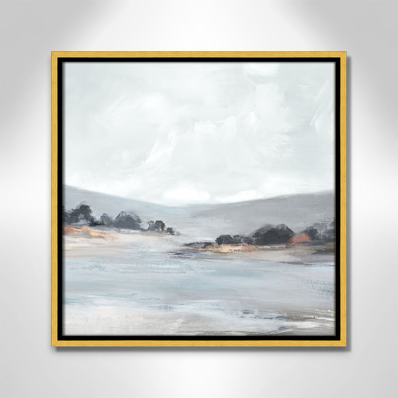 «Rolling Green Valley» par Luna Mavis, H 17,5 po x l 17,5 po, Flotteur doré