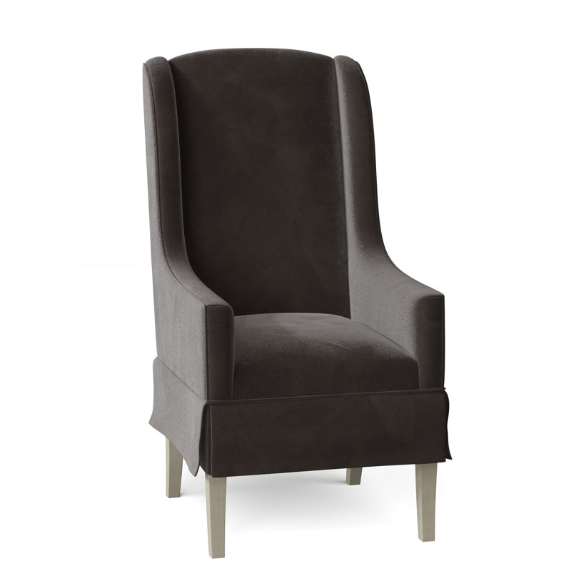 Reed Upholstered Wingback Arm Chair, 9953 Mink, Almond Buff