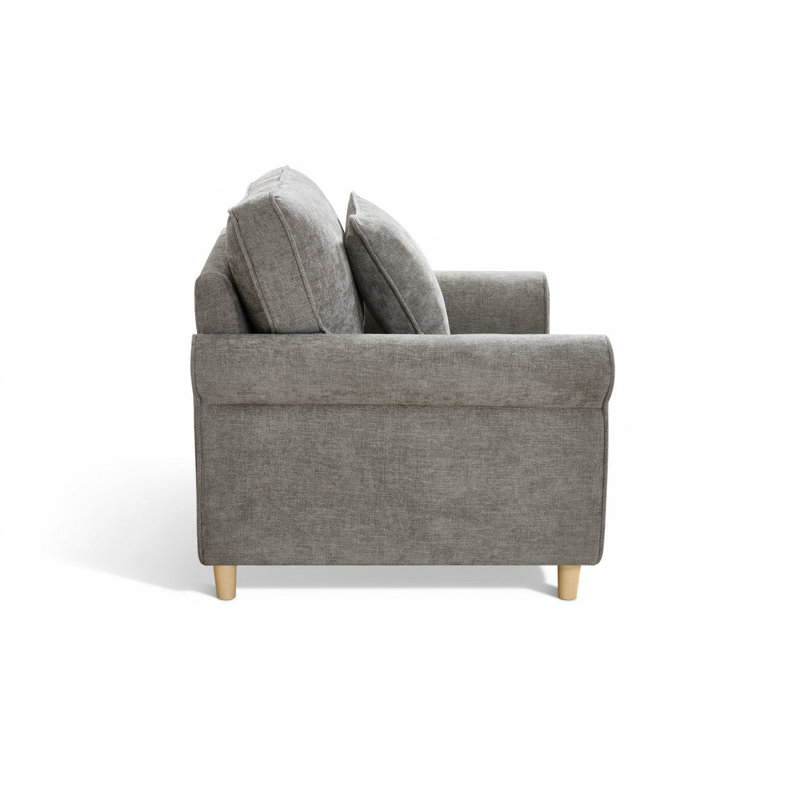 Freddie 3 Seater Chenille Sofa, Grey