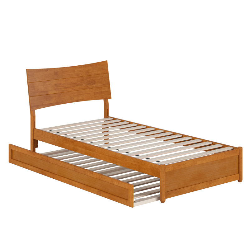 Lit plateforme en bois avec couchette Harlowe, Twin XL, Light Toffee