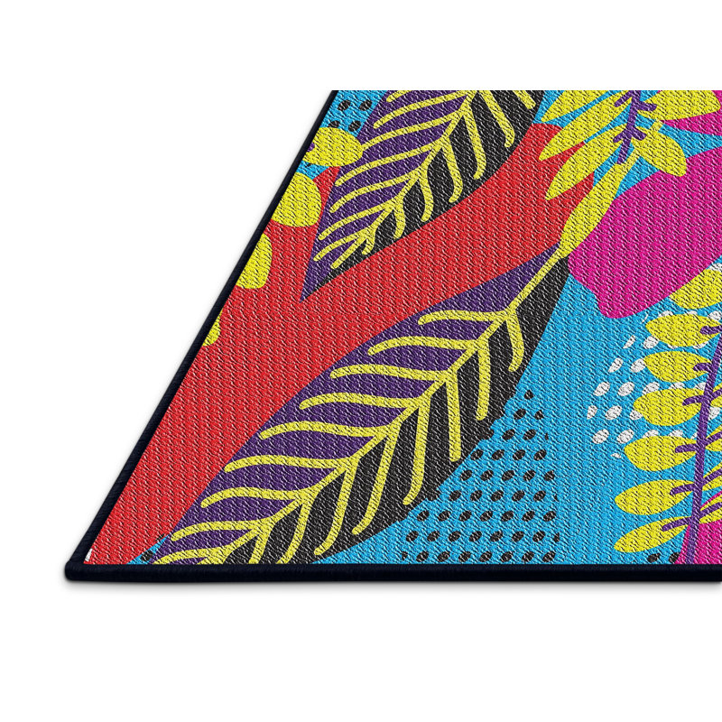 Floral Indoor Rug, Rectangle 4' x 6'