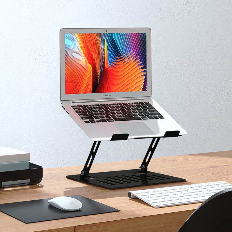 Aluminum Computer Desk, Black