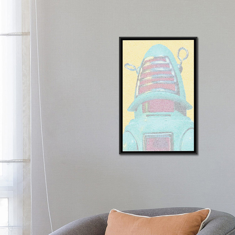 " Rossum " by Robotic Ewe, 60" H x 40" W x 1.5" D, Black Framed Canvas, No Mat