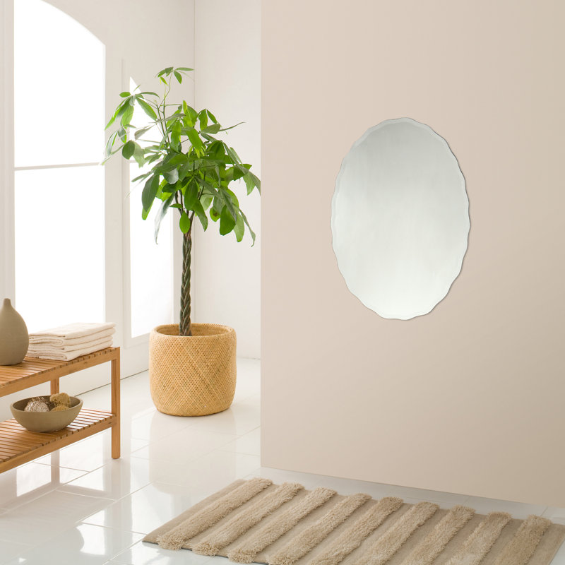 Denzer Flat Wall Mirror, 27.56" H x 19.69" W