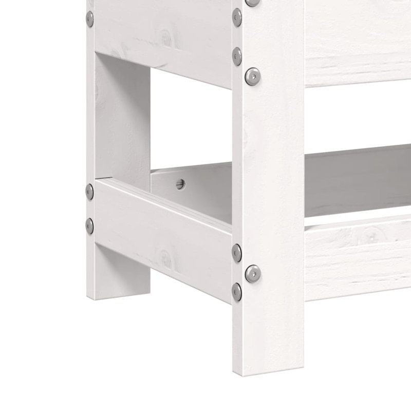 Darron Rectangular 30cm L Outdoor Side Table, White