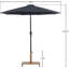 Parasol de patio en tissu / aluminium avec base Chavelle