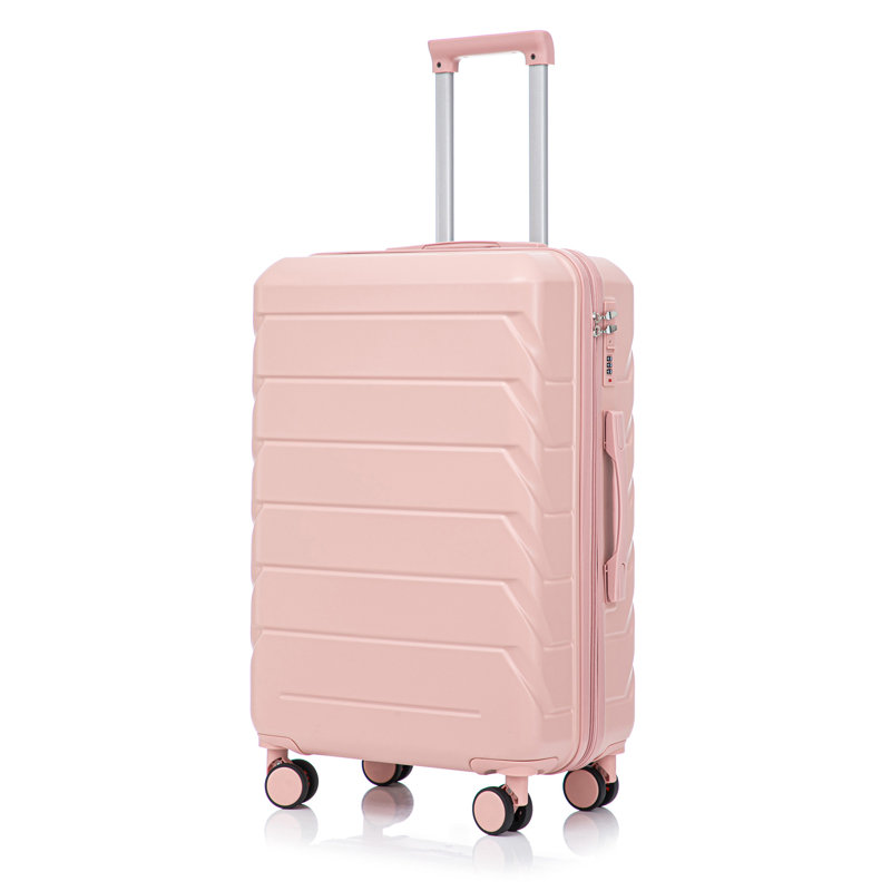 Grand bagage à carreaux en plastique dur 28 pouces ABS - Surface résistante aux égratignures et quatre roues multidirectionnelles