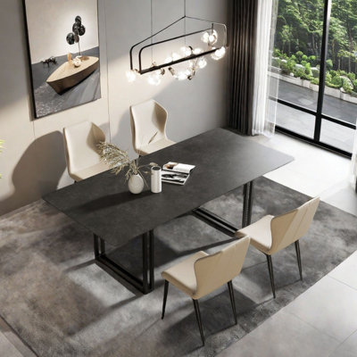 Modern Rectangular Marble Dining Table