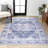Alanya Ornate Medallion Machine-Washable Navy/Cream Rug-1801525462