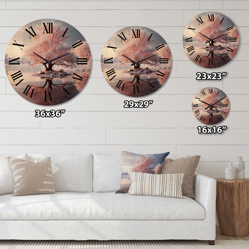 Horloge murale hivernale pêche en hiver, Grand