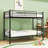 Twin Over Twin Metal Bunk Bed With Ladder & Guardrails, Noise-Free Design-1786489156