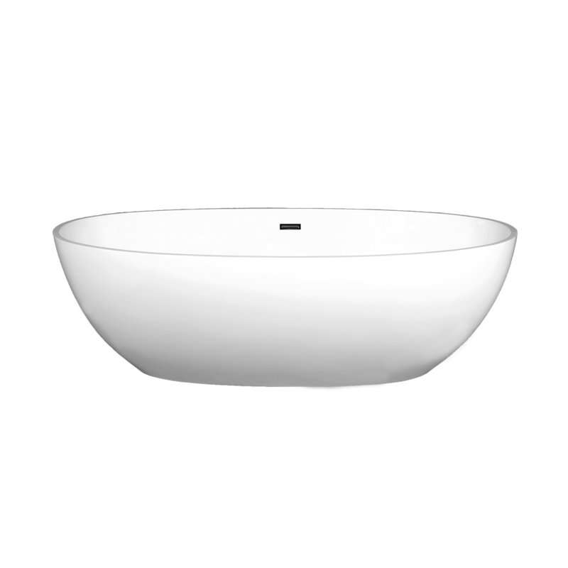 Baignoire de trempage autoportante 71 "x 35" Sunset, Blanc lustré