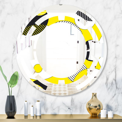 Miroir mural abstrait sans cadre abstrait géométrique moderne et contemporain