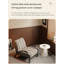 Fauteuil d'appoint de style médiéval rayé en tissu imprimé avec structure en acier au carbone pour le salon