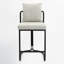 Tabouret de bar 26 po avec dossier et structure en métal, chaises de bar rembourrées modernes pour îlot de cuisine 26 po-2035288889-2035288887