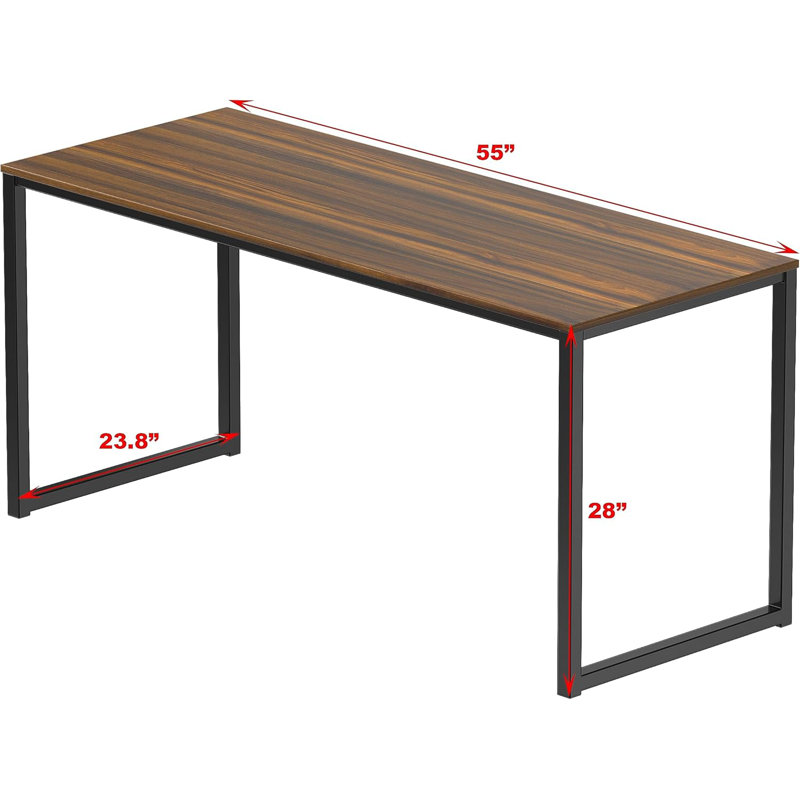 Bureau d'écriture Morrel, Noyer / noir, H 28 po x l 55 po x P 23,8 po